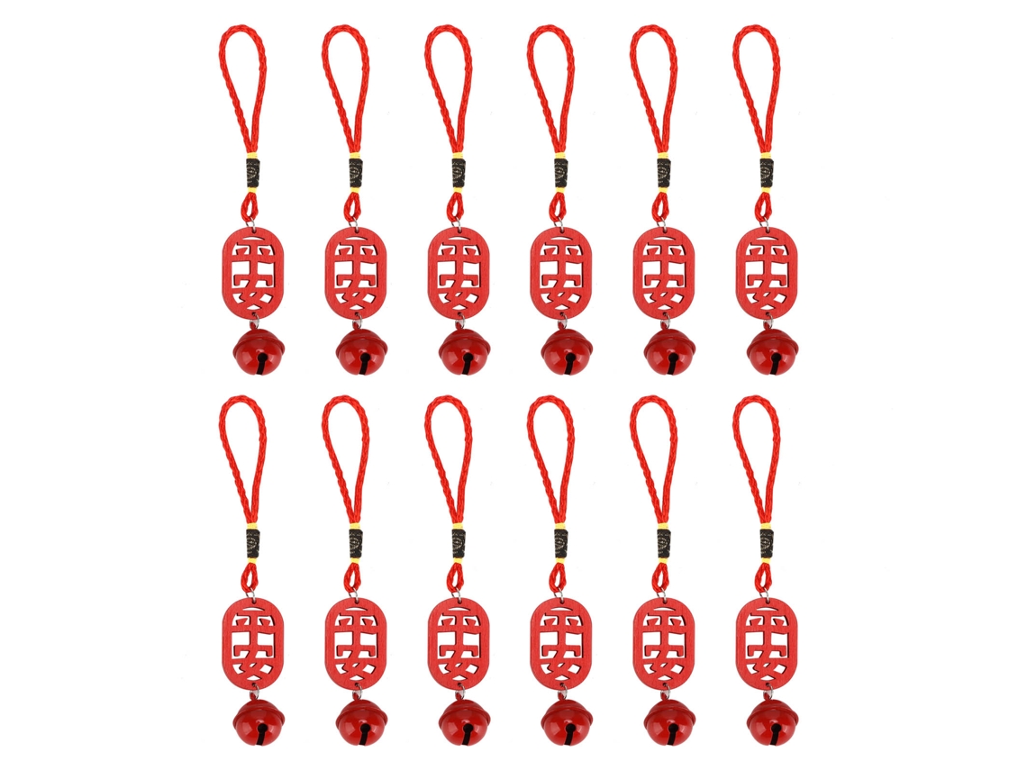 12 Piezas De Colgantes De Campana De Madera De 15,5 Cm, Decorativos, Estilo Retro Navideño Para Puerta O Hogar.