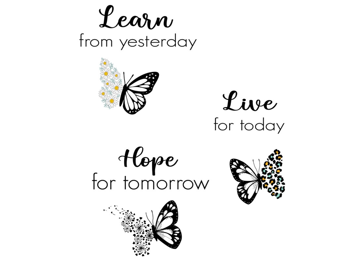 Pegatinas Frases Vive La Risa Amor, Mariposas, Decoración Dormitorio RNEMITERY