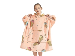 2026-sudadera Con Capucha Gigante Para Niños Suave Y Cálida, Manta Portable De Felpa Y Sherpa