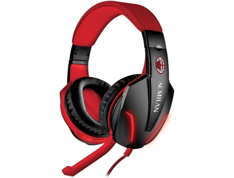 Auriculares Alámbrico Diadema Rojo TECHMADE Negro
