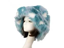 2026-gorra De Pescador Para Mujer Invernal Amplia Con Protección De Orejas Suave Fluffy De Pelo Falso Calientita Qdq Verde Blanco