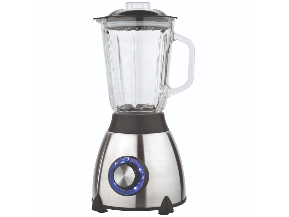 Batidora De Vaso Con Jarra De Cristal 1.5l, 2 Velocidades, 550w, Cuchillas De Acero Inoxidable, Desmontable, Patas Antideslizantes