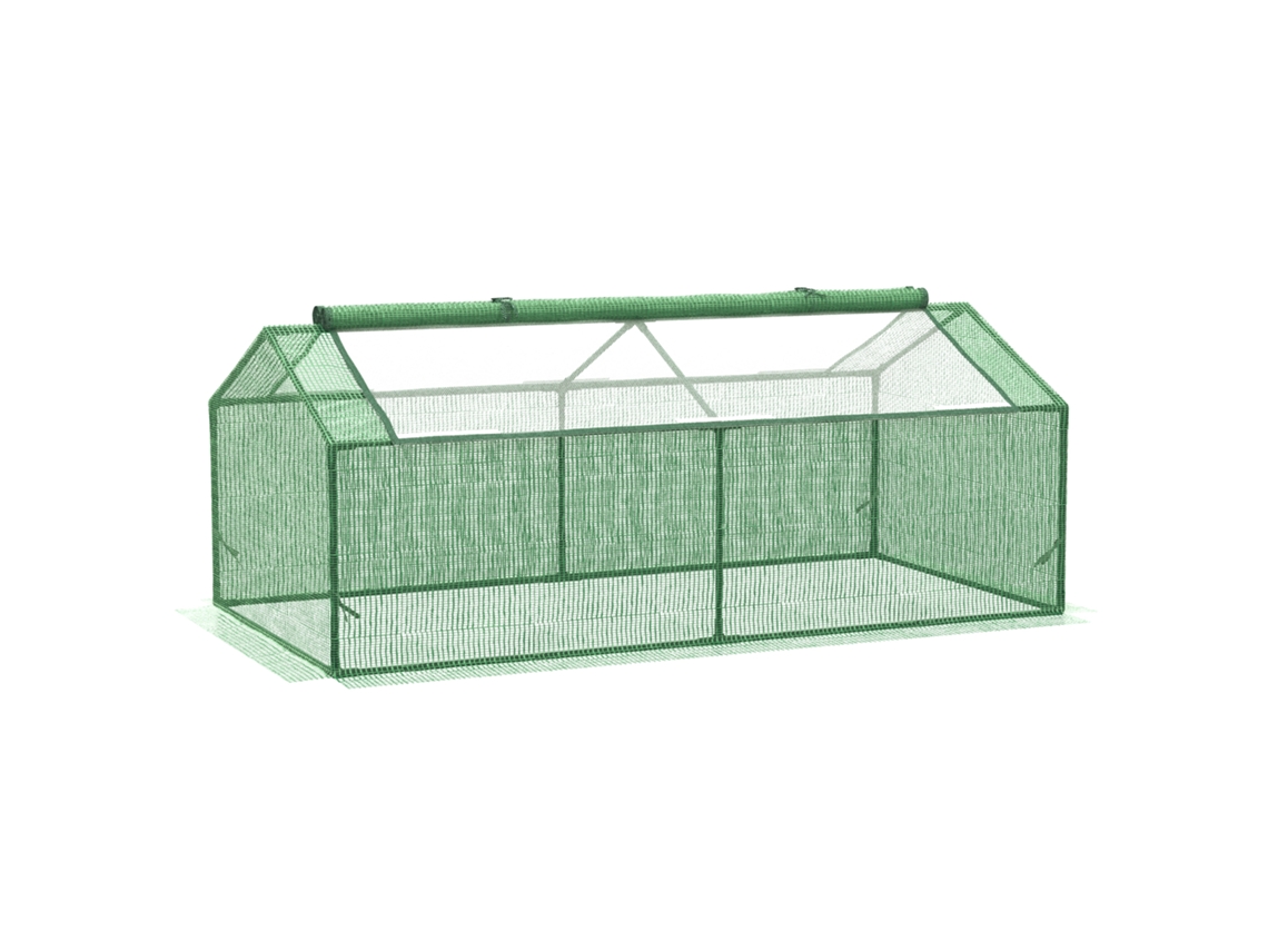 Ventana De Invernadero De Lona Verde 180x90x70cm Verde