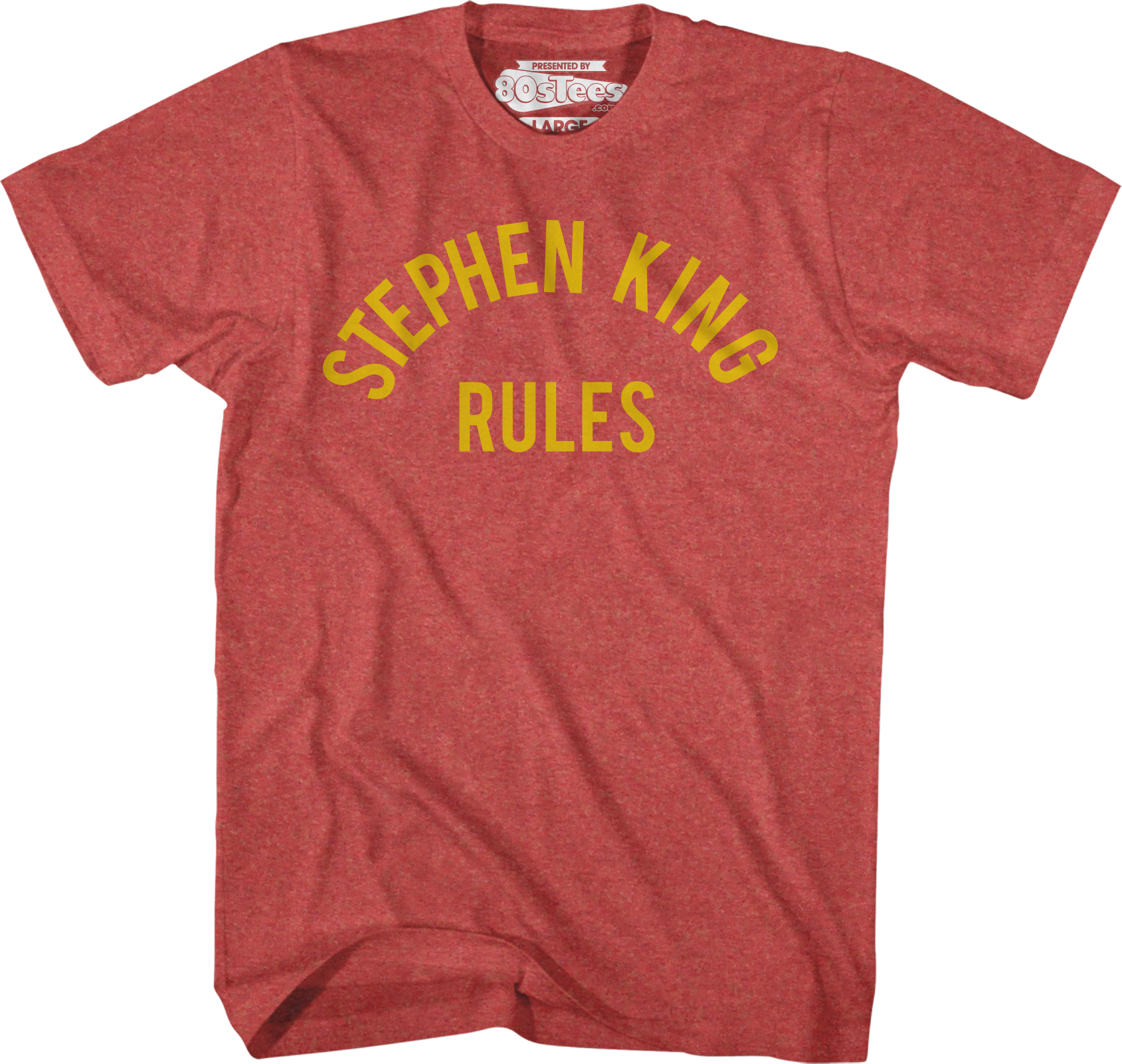 Camiseta Unisexo DEEPSTONE Stephen King Rules Monster Squad brezo rojo (XXXL)