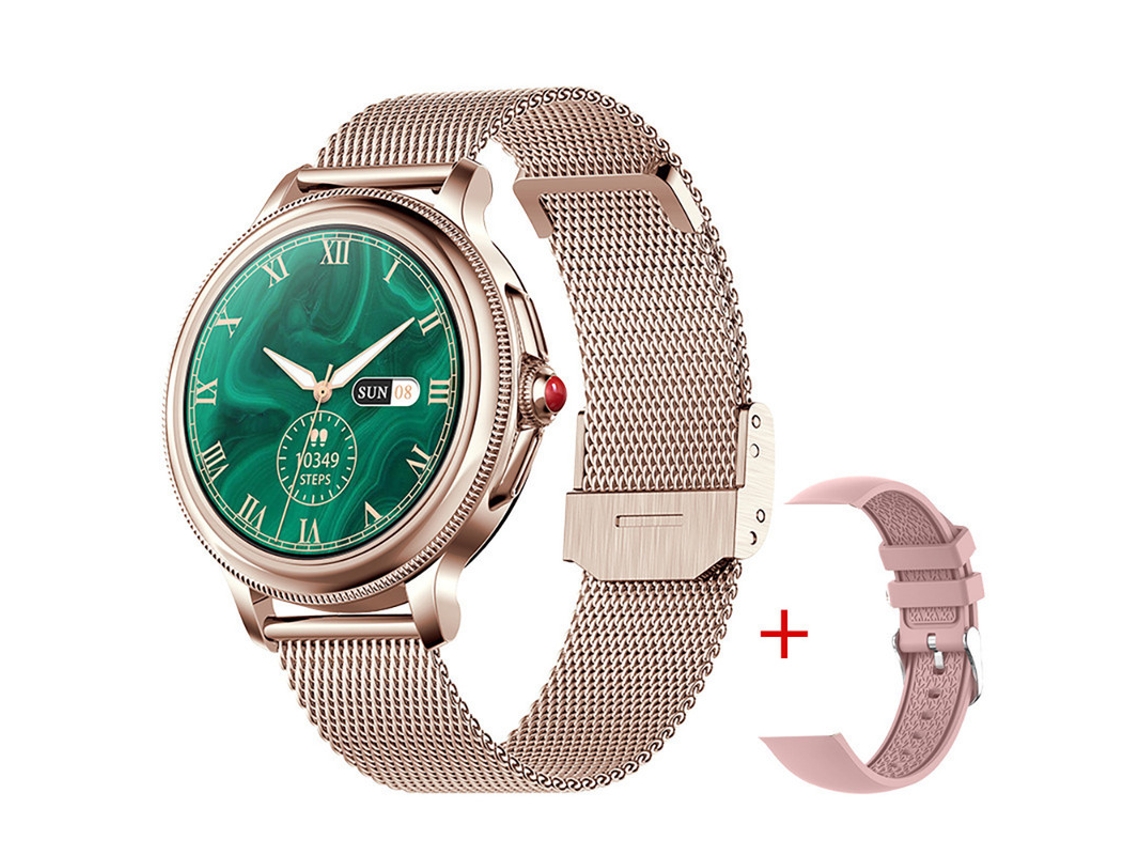 Smartwatch YIZHOOD TE593 Mujer Modo Deportivo Multipantalla con Pantalla Táctil Oro