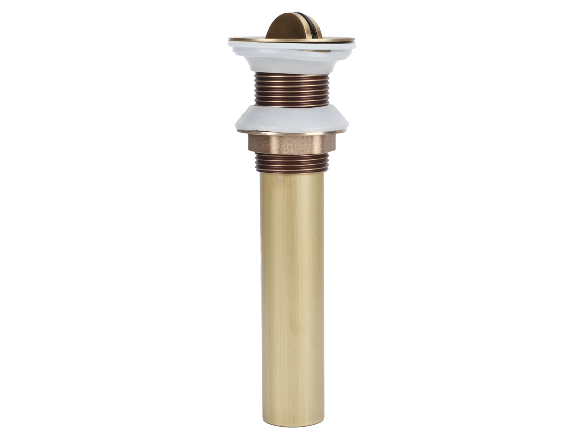 Desagüe de lavabo sin rebosadero, antiobstrucción, con tornillo, para baño antiguo