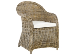 Silla de jardín BELIANI Susua de Ratán Natural 54x67x87