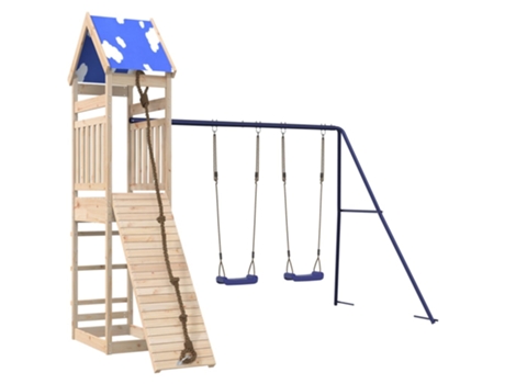 Parque infantil de exterior de VIDAXL madera maciza de pino