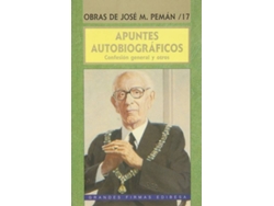 Libro Apuntes Autobiográficos de José María Pemán (Español)
