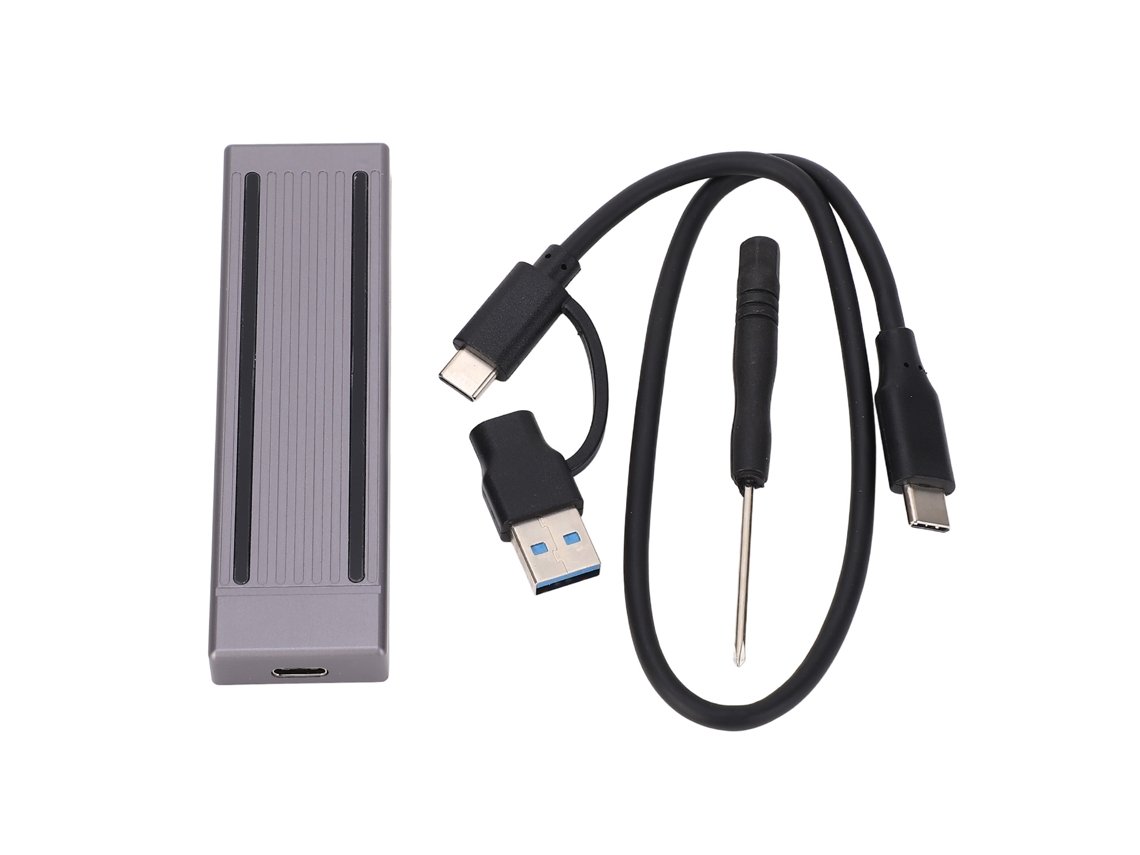 Carcaça Externa Ssd M.2 Nvme Pcie Usb3.1 Gen2 10gbps Alumínio Rgb Para Linux (sem Hd)