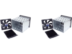Juego De 2 Jaulas De Extensión Rígidas Para Almacenamiento Diy, 5 X 25 Pulgadas, 1 X 3 X 5 Pulgadas, Ventilador De 12 Cm