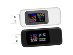 Medidor Digital De Voltaje Y Amperaje Usb 2 Con Pantalla Hd Sin Batería
