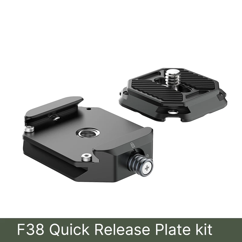 Kit de placa de liberación rápida F38 para tornillos de 1/4'' y 3/8'', trípode y estabilizador DSLR