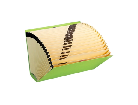 Carpeta Clasificadora Carchivo Verde Cartón (35 x 25 x 5 cm)