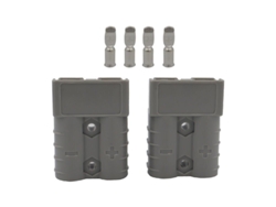 Par De Conectores Anderson Amh 50a 600v Macho Y Hembra Para Carga Y Alimentación.