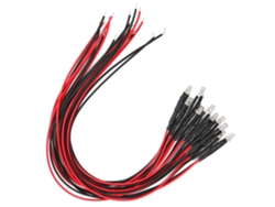 50 Piezas Led Diodos Emisores De Luz Pre Cableados 12v Rojo Con Cable Cabeza Redonda Parpadeo