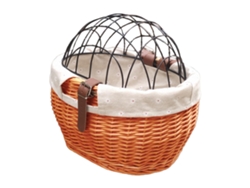 Cesta De Bike Para Pets (transporte Seguro Com Tampa De Malha)