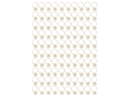 100 Clips De Papel Bonitos Estilo Anillo Antideslizantes Resistentes Metal Electroplado Para Oficina Escuela Oro