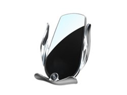 Cargador Coche Inalámbrico Ventilación Fijación Carga Rápida Yemaesre Plateado
