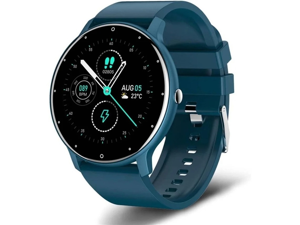 Reloj inteligente deportivo con pantalla táctil completa, resistente al agua IP67, Bluetooth, Android e iOS, Yizhood (azul)