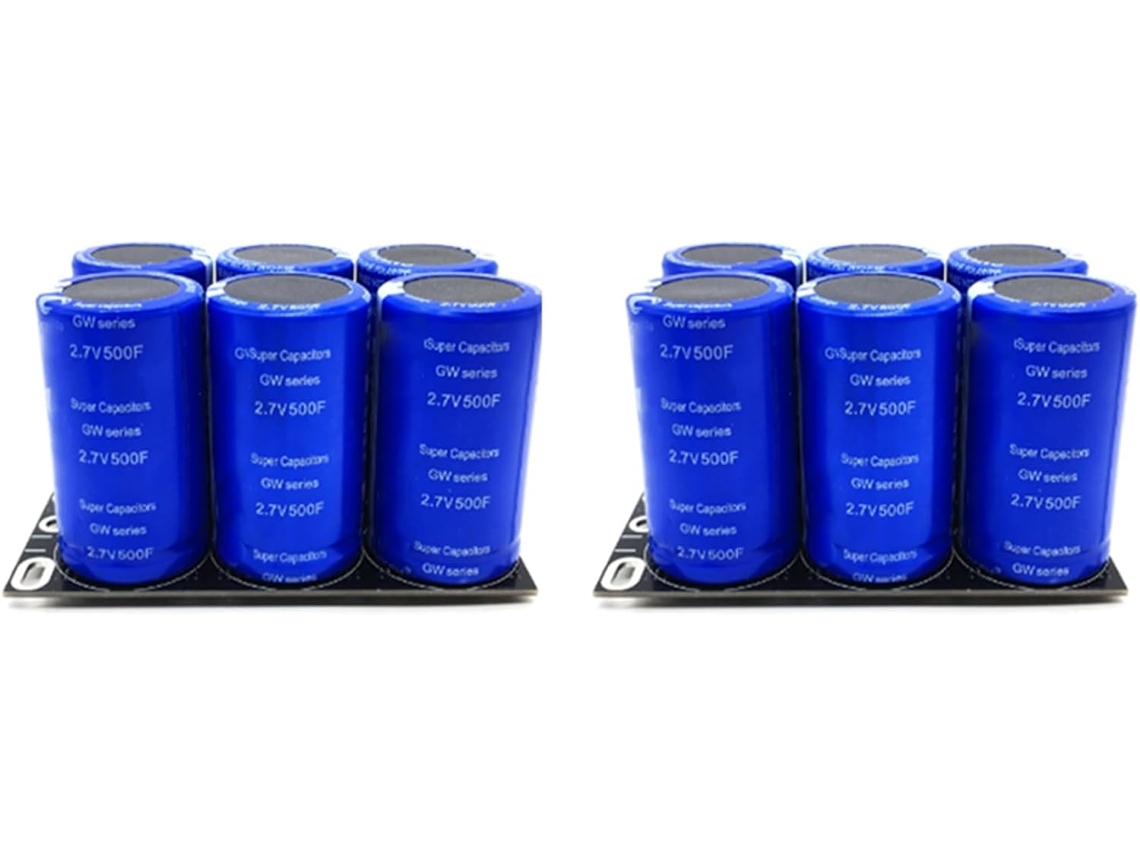 Condensadores De 2,7 V Y 500 Μf, 6 Unidades, 1 Paquete, Alta Capacidad Con Placa Protectora