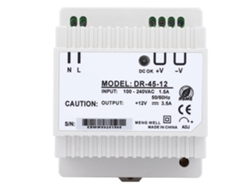 Dr-45-12 Fuente De Alimentación Para Riel Din De Salida Única Ac/dc 100-240v Con Refrigeración Automática