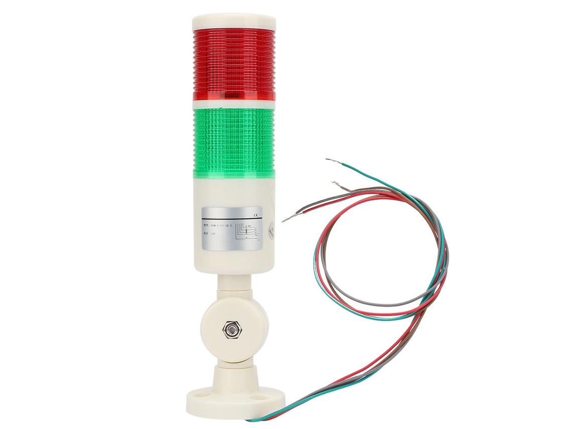 Sinal De Alarme Led De Aviso Para Máquina Cnc Com Buzzer Vermelho/verde 24v