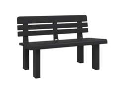 Banco De Jardín VIDAXL Antracita Polipropileno (110x52x71 cm)