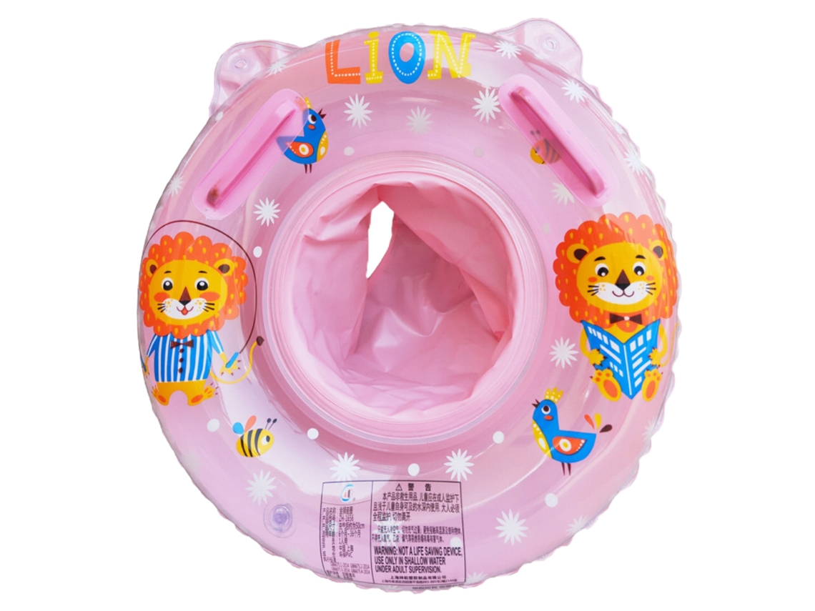 Flotador Hinchable Con Asiento Para Bebés De 6 A 36 Meses Con Asas De Pvc Azul/rosa.
