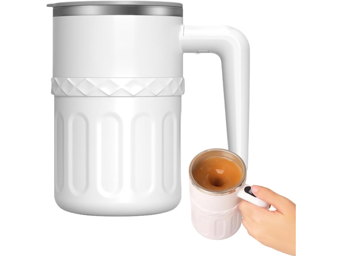Taza De Café Con Agitador Automático, Taza Eléctrica Con Agitador, Taza Con Agitador Automático, Magnética Recargable (blanca)