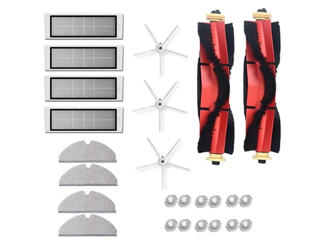 Ad-25 piezas de cepillo de rodillo, piezas de repuesto de filtros de Cepillo Lateral de 5 brazos para Xiaomi Roborock S6 S5 Max, accesorios de limp...