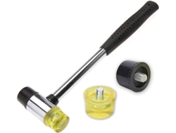 Martillo De Goma 25mm Con Cabezas Desmontables Y 2 Repuestos, Mango Antideslizante Para Montaje De Muebles Y Trabajos De Cerámica