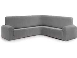 Funda de Sofá Rinconera EYSA Jaz Premium 3+1 Bielástica (350-450 cm - Algodón y Poliéster - Gris)