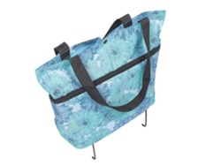 Juego de 2 bolsas de compra plegables con ruedas, multicolor, perfectas para el hogar, compras al aire libre, playa, gran capacidad GOKOCO