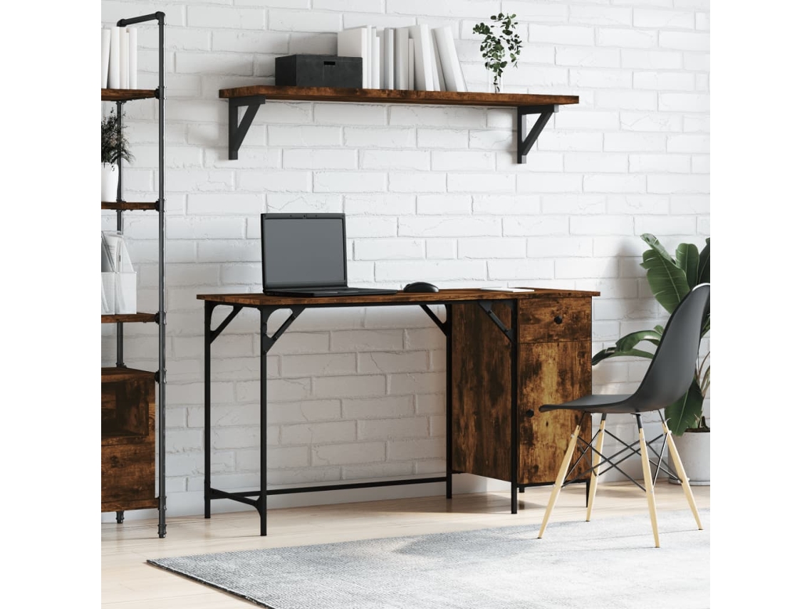 Escritorio | Mesa | Escritorio para ordenador fabricado en madera de roble ahumado