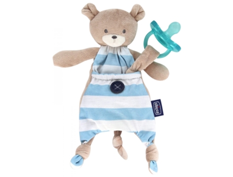 Chupete Dudú Sujeta Pocket Friend 0 Mes Y Modelo: Oso Azul CHICCO