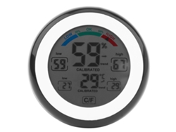 Termómetro Higrómetro Digital Lcd Para Interiores Con Pantalla Clara E Instalación Versátil (negro)