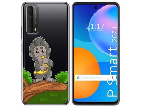 Carcasa Huawei P Smart 2021 TUMUNDOSMARTPHONE Dibujos Transparente Multicolor