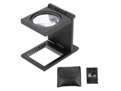 Lupa Plegable 10x Con Mango De Zinc Y Cristal Óptico Para Textiles (sin Led)