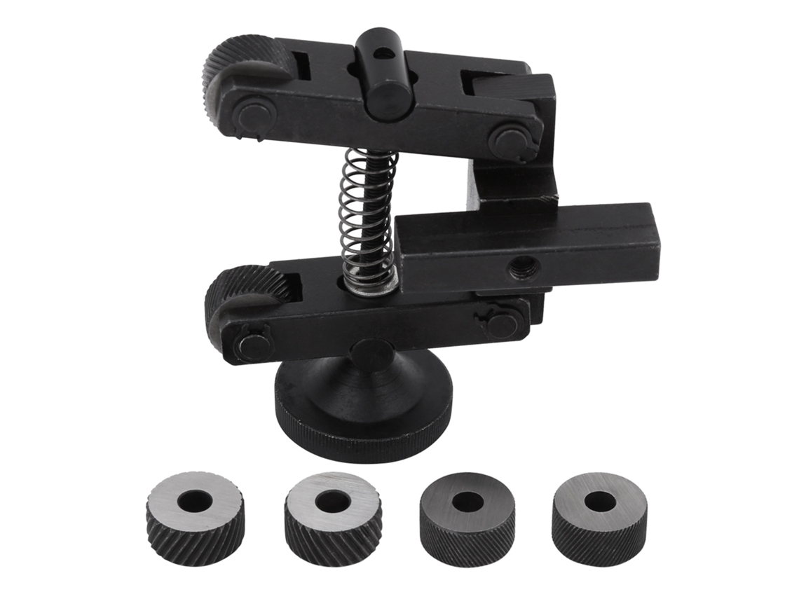 Cortahilos Lineales Ajustables Para Grifos Con Soporte Para Herramientas Y Rueda En Acero Al Carbono 45 Y Cr15.