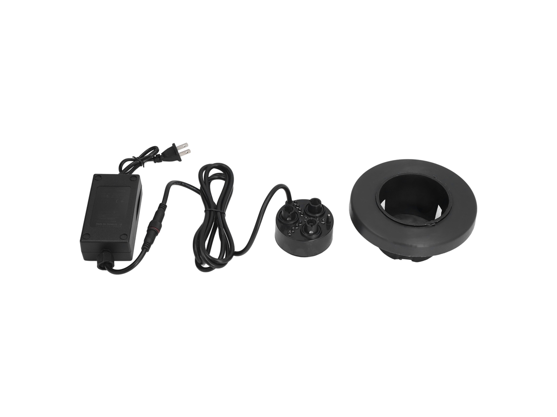Generador De Niebla Ultrasonico 3 Cabezas Con Luz Led Anticorrosivo Para Humidificacion Jardin Piscina Vaso 110-240v Plug Us