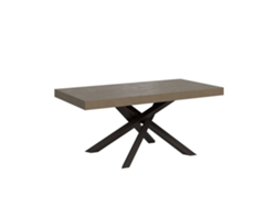 Mesa extensible Volantis gris paloma 200/304x90 cm con patas antracita Itamoby