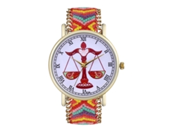 Reloj De Pulsera Unisex De Moda Con Correa De Lana Tejida Y Esfera Redonda De Cuarzo.