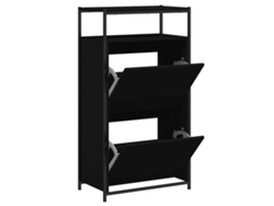 Maison Exclusive - Zapatero De Madera De Ingeniería Negro 60x34x112 Cm