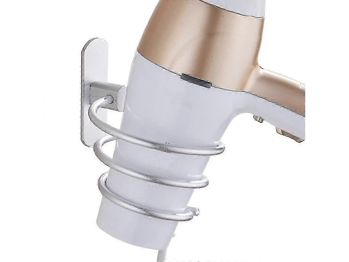 Soporte para secador de pelo, montaje en pared de aluminio espacial para baño. GOKOCO