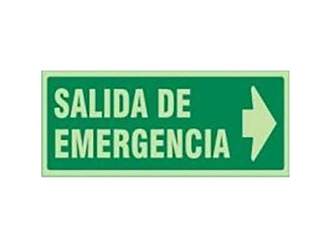 Señal 1021 plast.297x148s.emerg.dchlum salida de emergencia decha (letra)