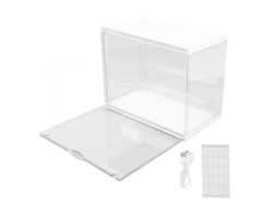 Expositor de figuras transparente, resistente al polvo, antideslizante, de gran capacidad, impermeable y para figuras y muñecas.