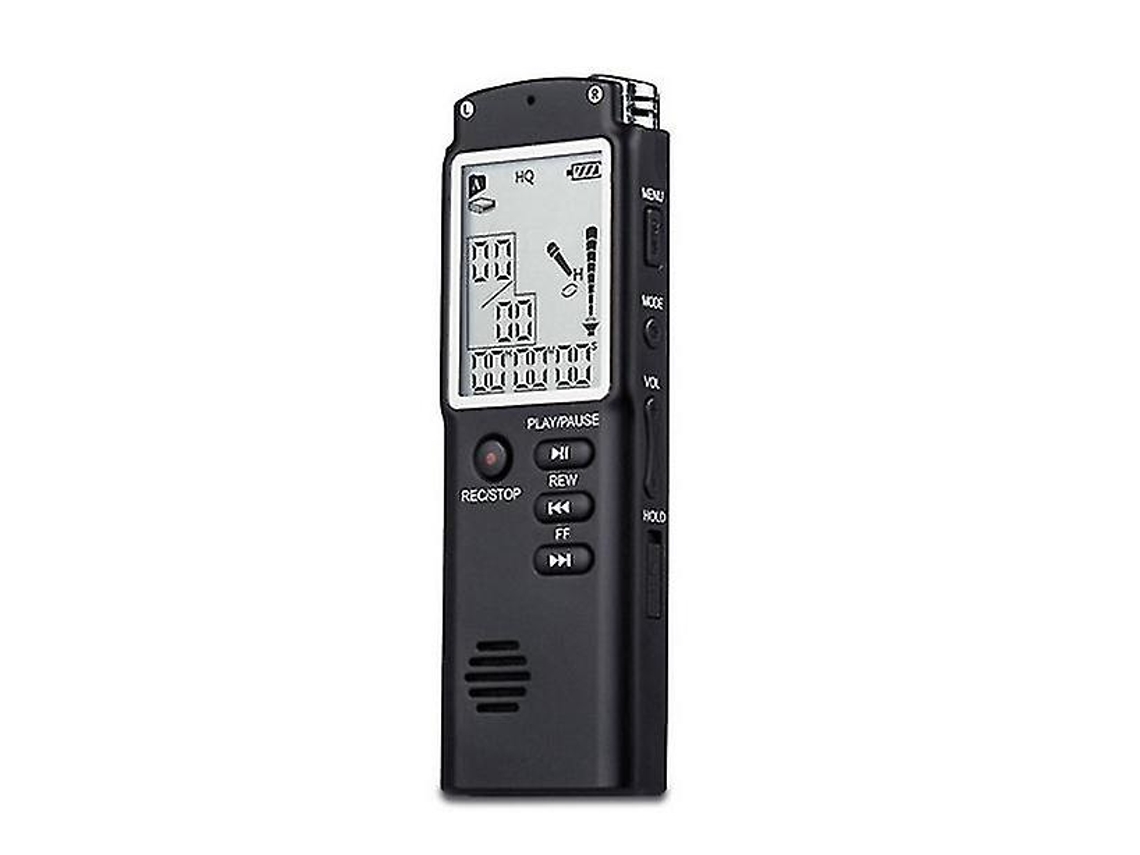 Mini grabadora de voz con reproductor MP3, larga duración de grabación, ideal para conferencias y entrevistas, 8 GB, Yizhood (negro)