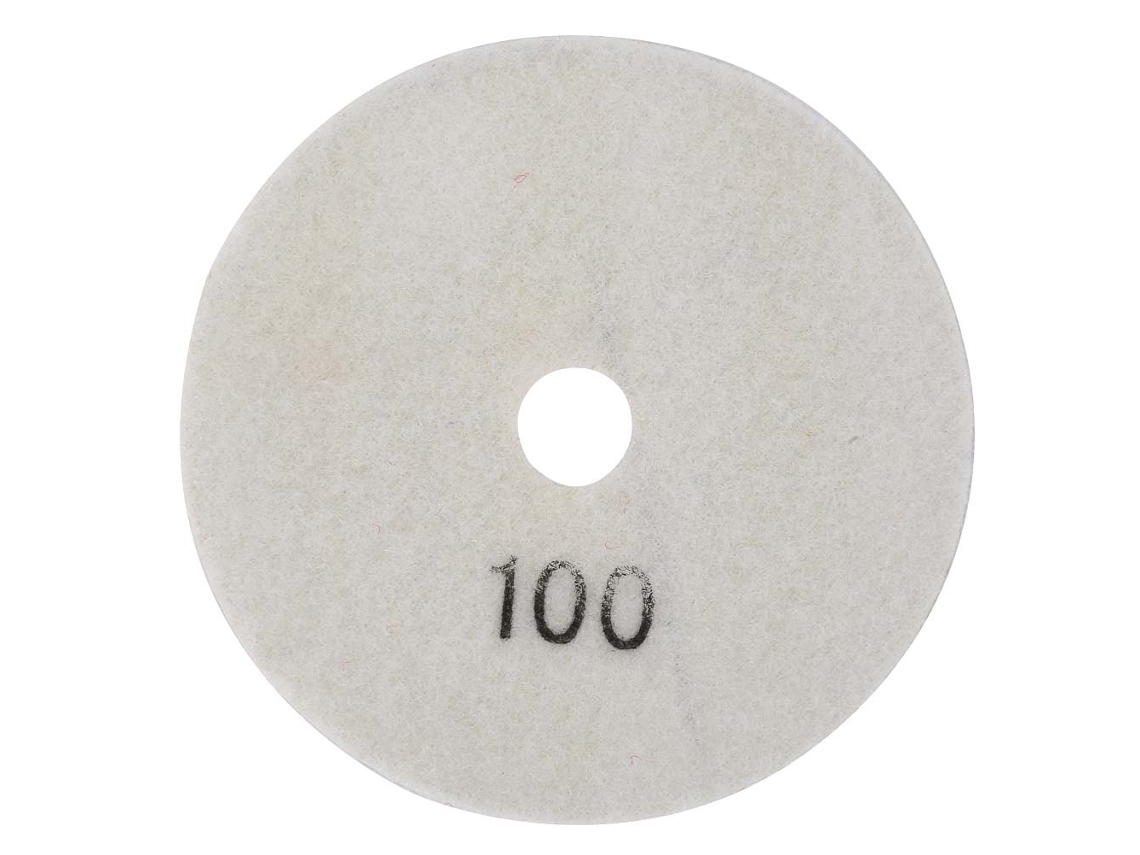 Disco De Pulido De Diamante De 4 Pulgadas Para Papel De Lija Húmedo De Granito Y Mármol, Grano 100.