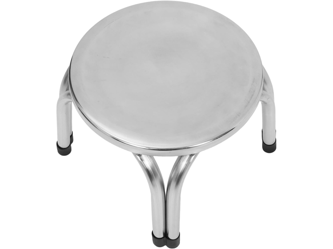 Taburete De Acero Inoxidable De 22 Cm, Taburete De Interior, Antideslizante, Con Patas Resistentes Y Práctico.